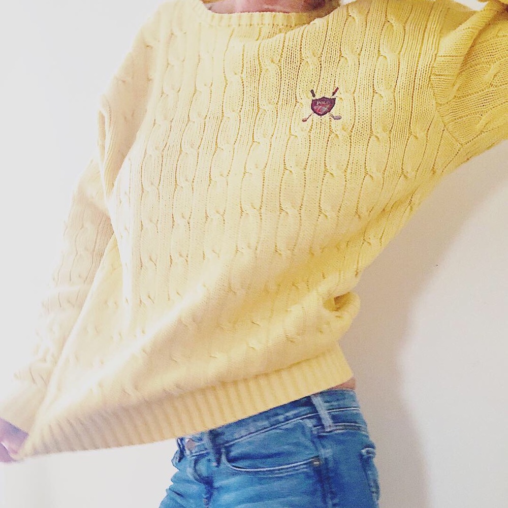 Polo Ralph Lauren Cable Knit Crest Sweater
